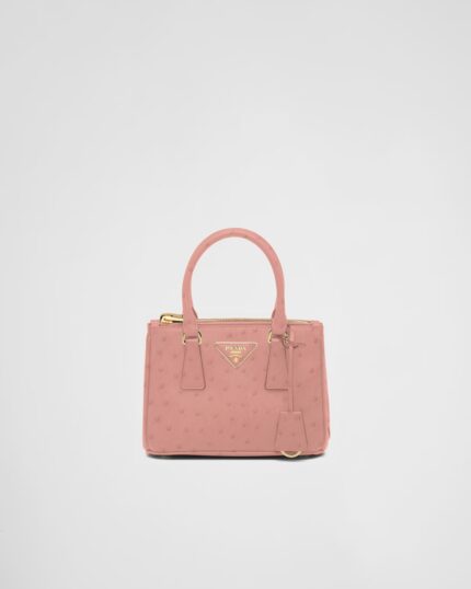 Prada Galleria ostrich leather mini-bag