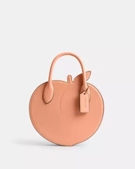 Peach Bag In Regenerative Leather