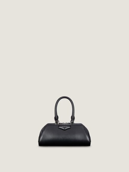 Mini Antigona East-West bag in Box leather